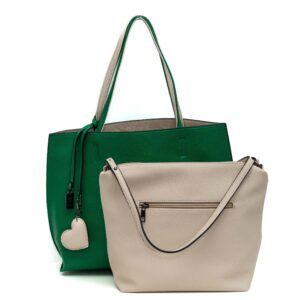 Borsa Kétoldalas Táska Green&Beige