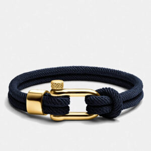 Alchor Platinum Navy Gold Férfi Karkötő