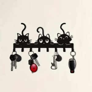 Fali kulcstartó akasztó - cicák