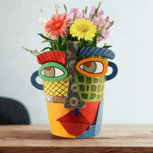 Absztrakt virágcserép - arc