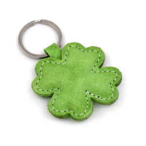 Bőr kulcstartó Lóhere