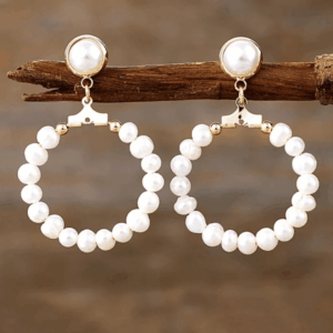 Circle Elegance Pearl Fülbevaló