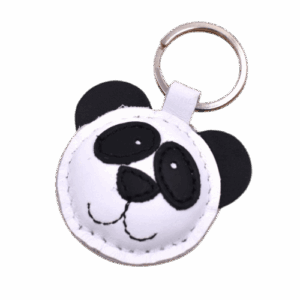 Bőr kulcstartó Panda