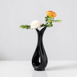 Szív alakú váza - fekete