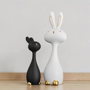 Feket-fehér nyulak 2 db