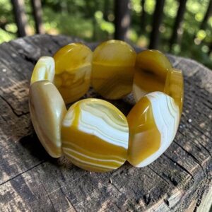 Ivory Dune Achát Karkötő