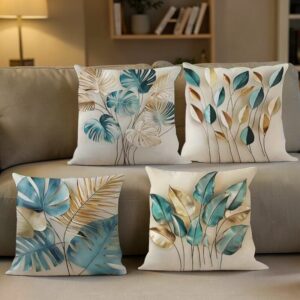 Levélmintás párnahuzat szett 4 db